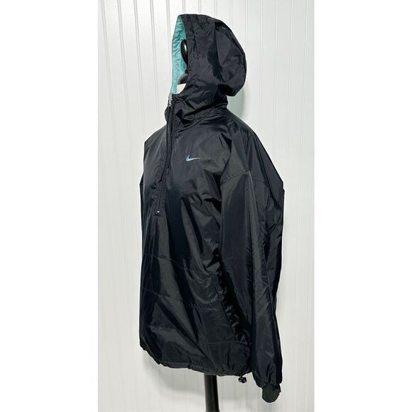 Nike‎ Women's Vintage Half Zip Reversible Hooded Windbreaker Jacket Blue Medium - Picture 6 of 16
